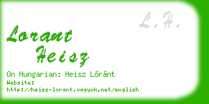 lorant heisz business card